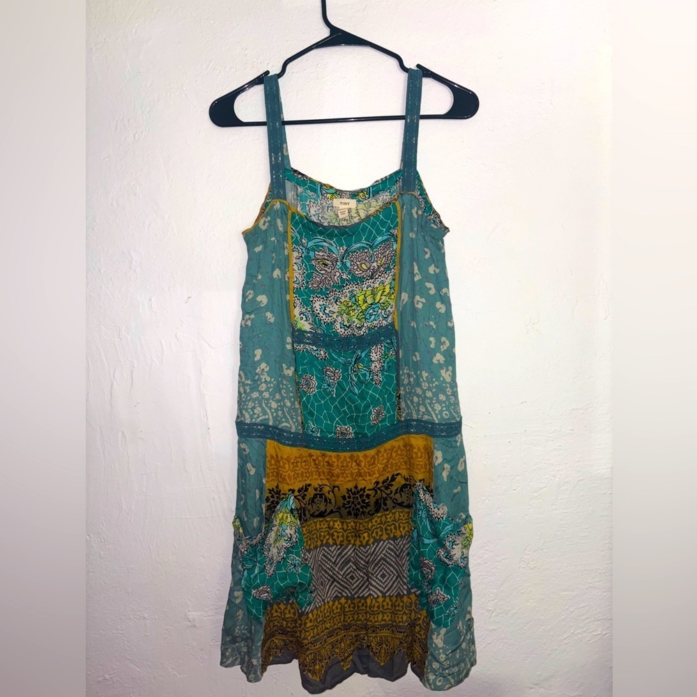 Anthropologie TINY Scarf-Printed Tunic Summer Dress Size XS - Picture 2 of 4